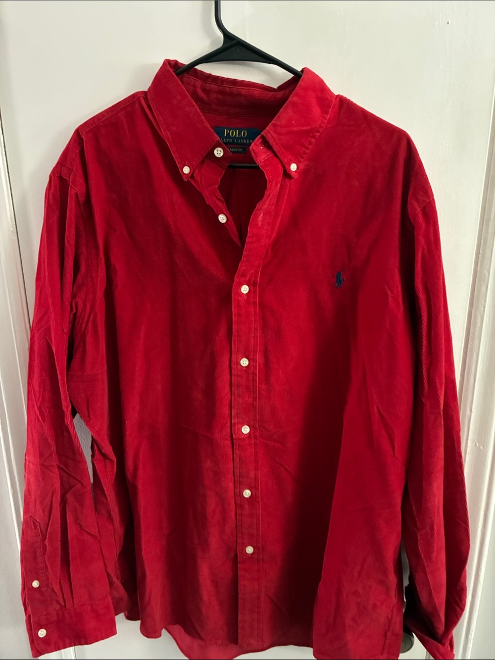 Polo by Ralph Lauren Deep Red Corduroy Button-Down Shirt